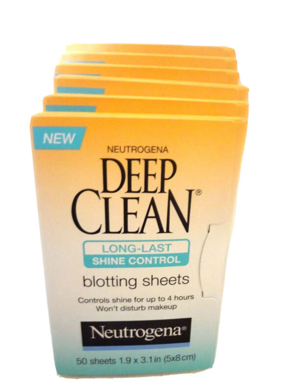  Neutrogena Deep Clean Shine Control Blotting Sheets, 50 Count (Pack of 6)