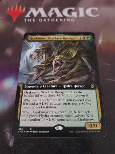 Grakmaw, Skyclave Ravager 2x FOIL ZNR MTG Zendikar Rising Rare MINT black green Grakmaw, Skyclave Ravager 2x FOIL ZNR MTG Zendikar Rising Rare MINT black green