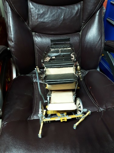 Beautiful Handmade Wagon Metal Wood And Leather Rare Complete