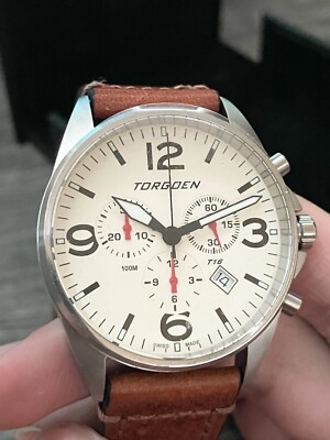 torgoen t16 stainless steel case men's chronograph watch