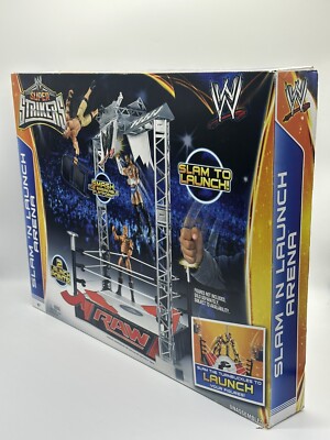 WWE Raw Super Strikers Slam  n Launch Arena Wrestling Ring Playset