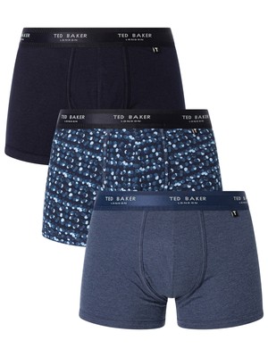 

Мужские трусы Ted Baker, 3 шт., синие, Синий, TBB02-FP2-014