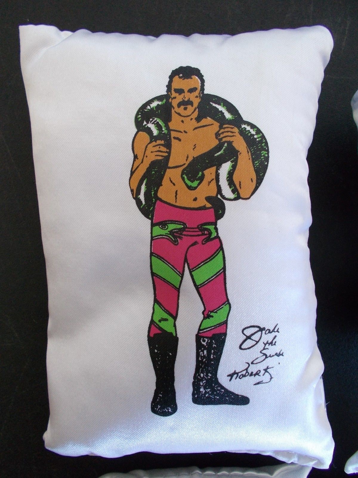 vintage WWF wrestling mini pillow set lot Hogan Jake Warrior Bossman WWE Catalog