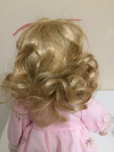 Porcelain Doll Antique 12” Pink Dress