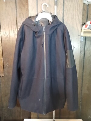 DKNY Coat Wool XXL NAVY BLUE 