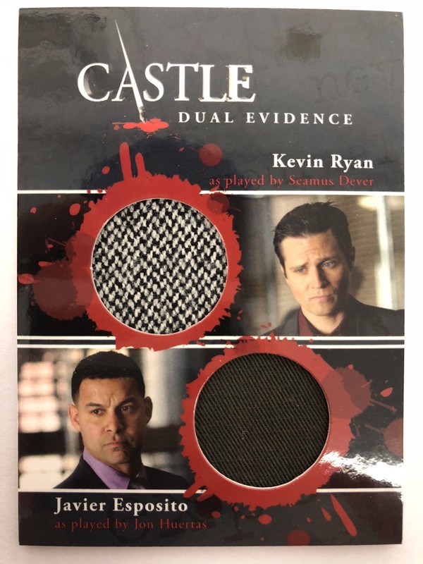 CASTLE Seasons 1 & 2 Cryptozoic : Dual Evidence Kevin Ryan Javier Esposito DM04