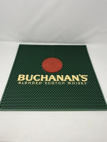 Buchanan's Blended Scotch Whisky Rubber Bar Spill Mat Scotland 16.5” NEW VHTF!