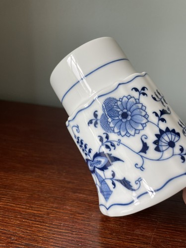 Vintage Blue Danube Japan Porcelain Candlestick Holder ~ Blue Onion Pattern