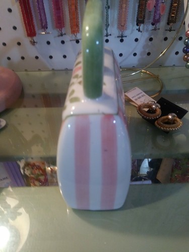 Andrea By Sadek Pink Stripes  & Rose Bud 