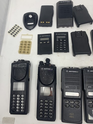 Lot of Motorola Radio Parts Battery Covers Batteries XTS MTS Assorted Parts D