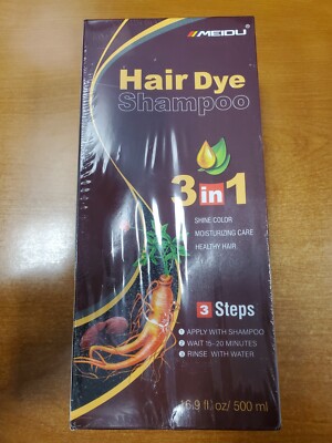 MEIDU Hair Dye Shampoo Instant Color *Brown (C4)* 16.9oz Exp 11/26 8C