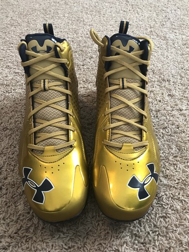 Notre Dame Irish Football Under Armour Team Issued 2015 Cleats New Size 14 ND