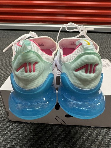 Pre-owned Nike Womens Air Max 270 Cj0568-100 White Running Shoes Sneakers Size 9