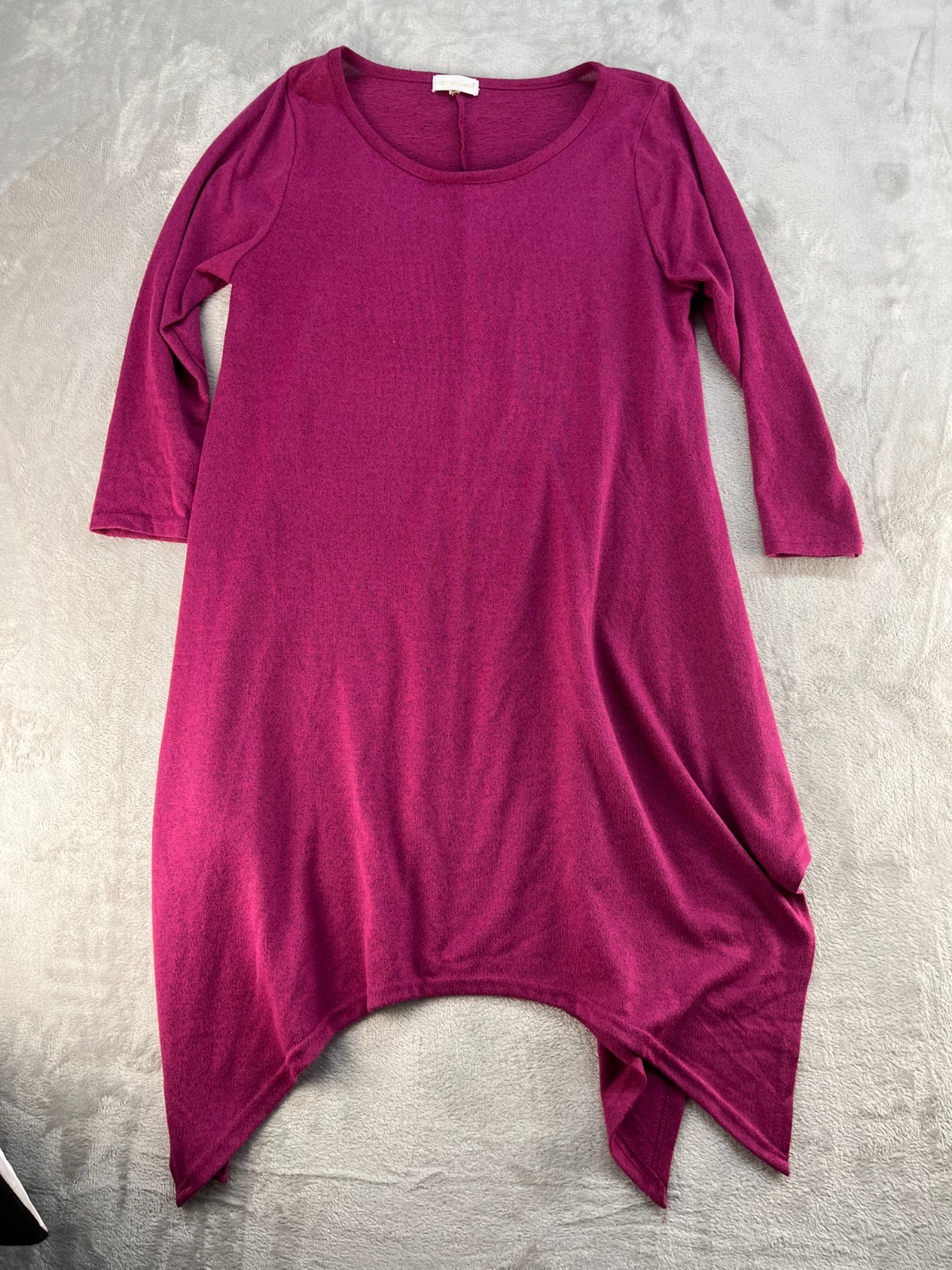 Simply Southern Sleeveless Midi Dress Size XL Pink 3/4 Sleeve Asymmetrical