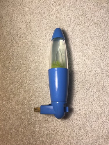 Blue W/Green Lava -Lava Lamp - Night Light - Plug In - On Off.  Really Cool!!