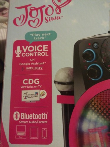 Nickelodeon Jojo Siwa CDG Karaoke Machine BLACK VERSION! Party lights! RARE NIB!