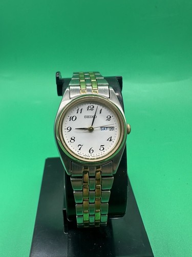 SEIKO 24JEWELSレディースウォッチ Seiko MOP Dial 24MM Two-tone Women's Watch SUJC48 | Fast