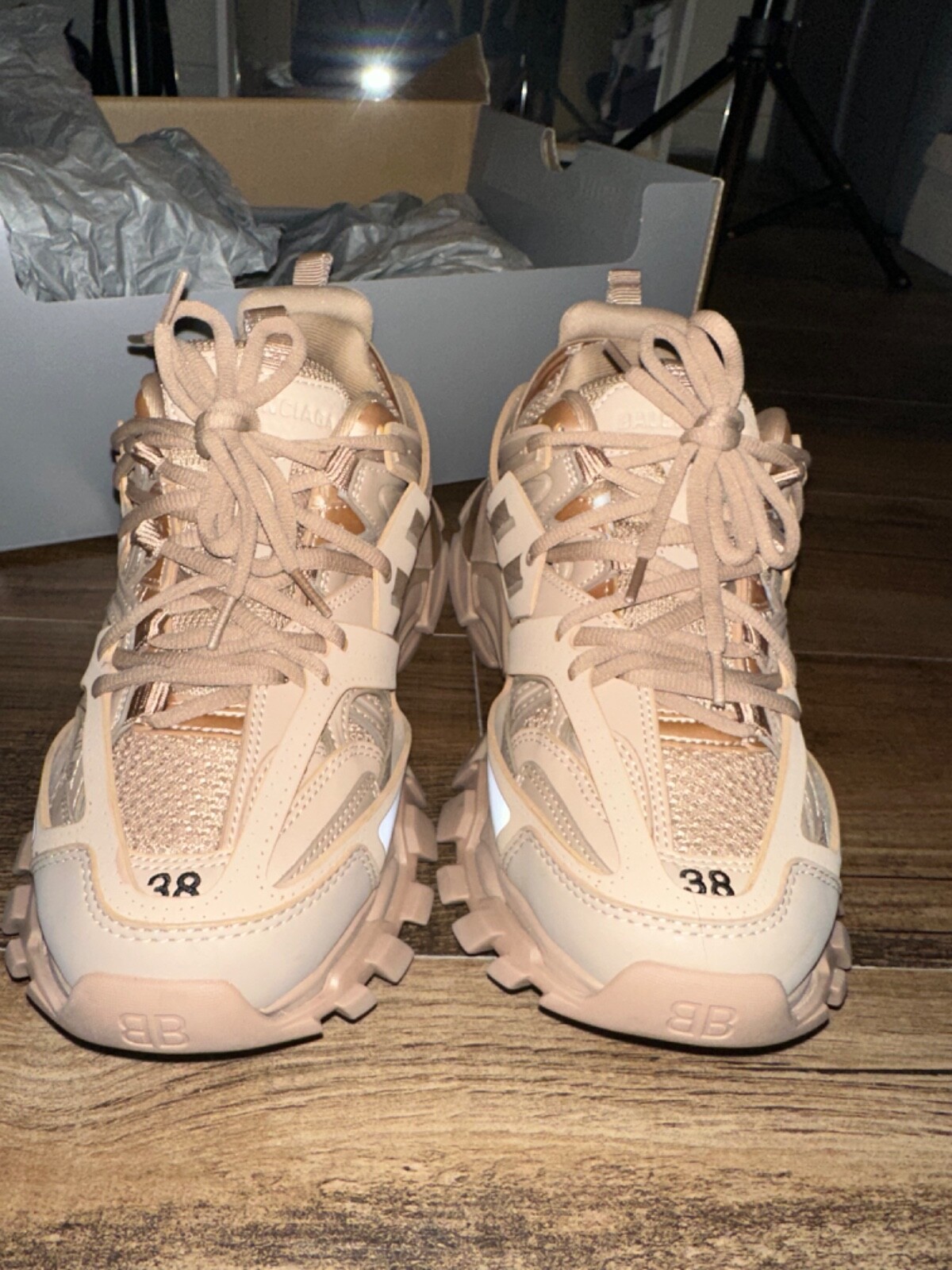 balenciaga track beige