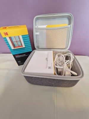 BUNDLE.Kodak Dock Plus instant photo printer PD460.CARTRIDGES 90 PAPER.HARD CASE