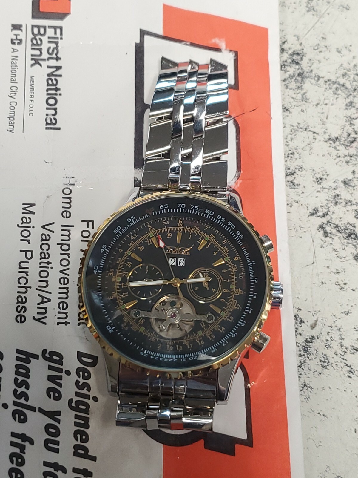 JARAGAR MENS CHRONOGRAPH WRISTWATCH WATCH SELF WINDING