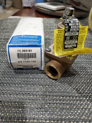 Watts - ASME Pressure Safety Relief Valve 3/4 174A-100 - NEW