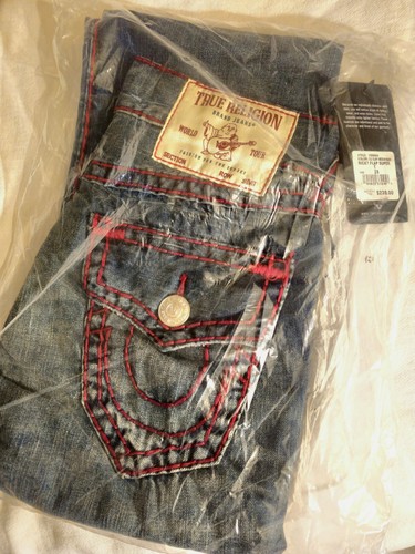 ULTRA RARE RED THICK STITCH TRUE RELIGION JEANS NEW WITH ULTRA RARE RED THICK STITCH TRUE RELIGION JEANS NEW WITH