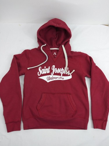 Vtg St Joseph's University St Joe's Red White Spellout Hoodie Knights Apparel