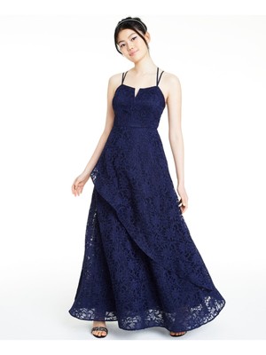 

BCX DRESS Женское темно-синее формальное платье на тонких бретелях + расклешенное платье для юниоров, Navy