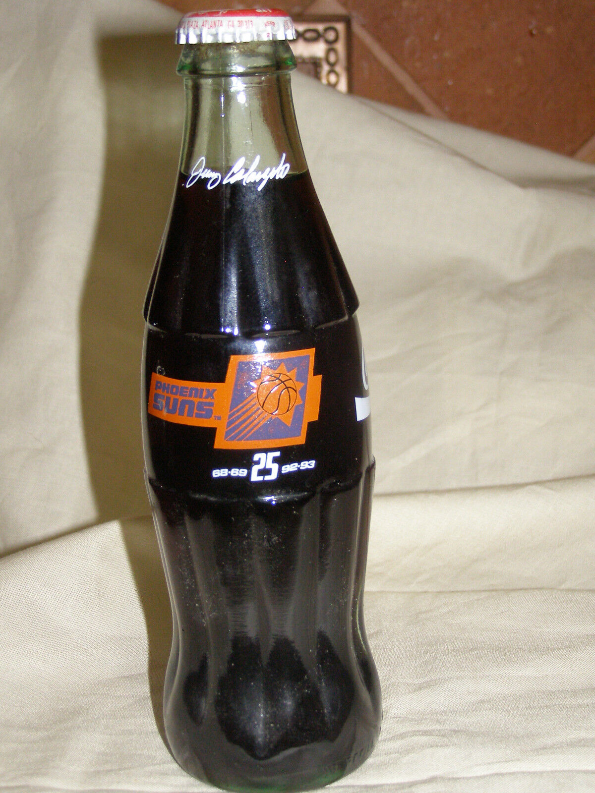 Phoenix Suns 25th Anniversary Coca Cola Bottle With Jerry Phoenix Suns 25th Anniversary Coca Cola Bottle With Jerry