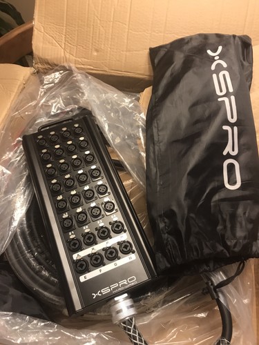 XSPRO 24 x 8 Channel 100' Pro Audio Stage Snake Combo XLR 1/4