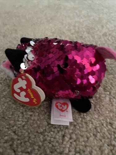 New! TY Teeny Tys JEWEL the Fox 4" FLIPPABLES SEQUINS