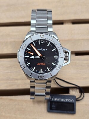 HAMILTON Khaki Navy Frogman AUTO 41MM Black Dial Men's Watch H77485130