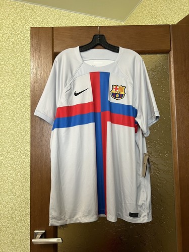 NEW! FC BARCELONA 22/23 NIKE STADIUM SS THIRD SOCCER JERSEY