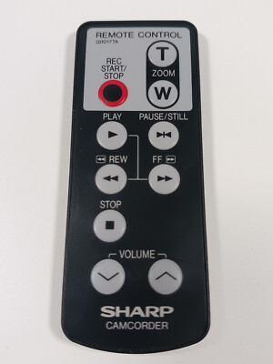Sharp Camcorder Camera Remote Control G0017TA - Tested, Works