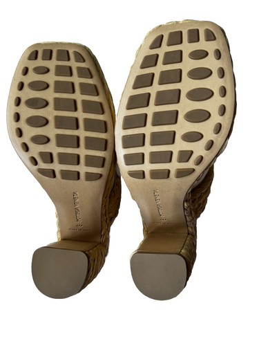 Pre-owned Bottega Veneta Canalazzo Sandal Trinity Weave Cane Sugar Size 40 Nwb In Beige