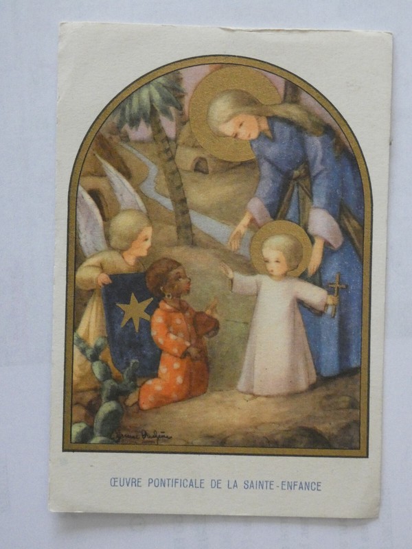 Image Pieuse Oeuvre Pontificale Sainte Enfance Verso Priere Pie Xii