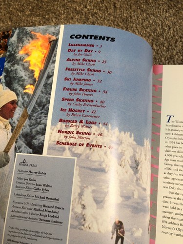 1994 Winter Olympics Lillehammer CBS Disney World Media Guide Program Magazine