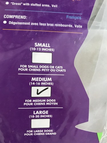 Medium Size Dog Bride Costume