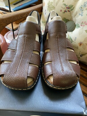Dr Scholl's Men's Leather Fishermen's Sandals Brown Hewitt (11M) NWT    $69.99