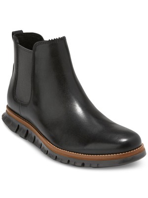 COLE HAAN Мужская черная кожаная обувь на платформе с круглым носком и застежкой Zerogrand Chelsea 7 М