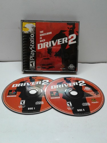 DRIVER 2 - PS1 (Sony PlayStation 1, 2000) - 2-DISC SET - NO