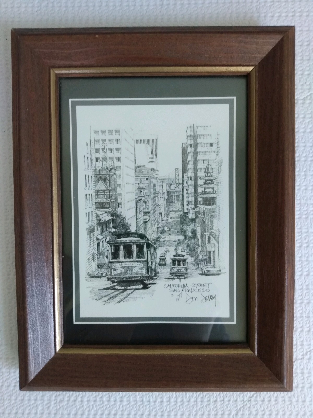 Don Davey 「California St San Francisco」 Don Davey Signed Art Print California Street San Francisco