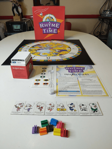 Vintage A Rhyme in Time Board Game 1993 LenArt  Party Fun Complete