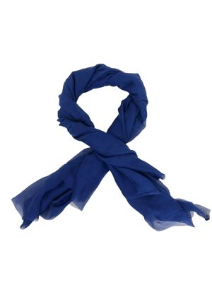 Max Mara Women's Blue Zerta Scalf 80x56 Long Wrap Scarf NWT