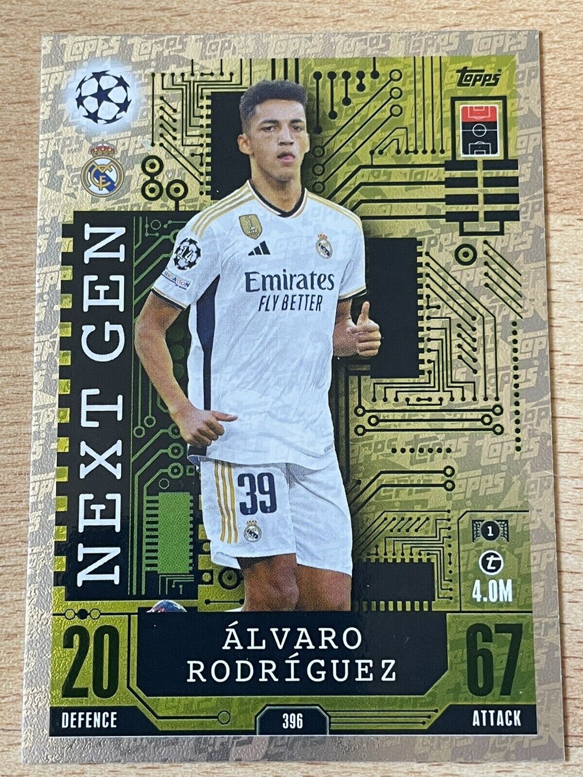 toppsサッカーカード Alvaro Rodriguez Topps Match Attax 23/24 NEXT GEN Card # 396