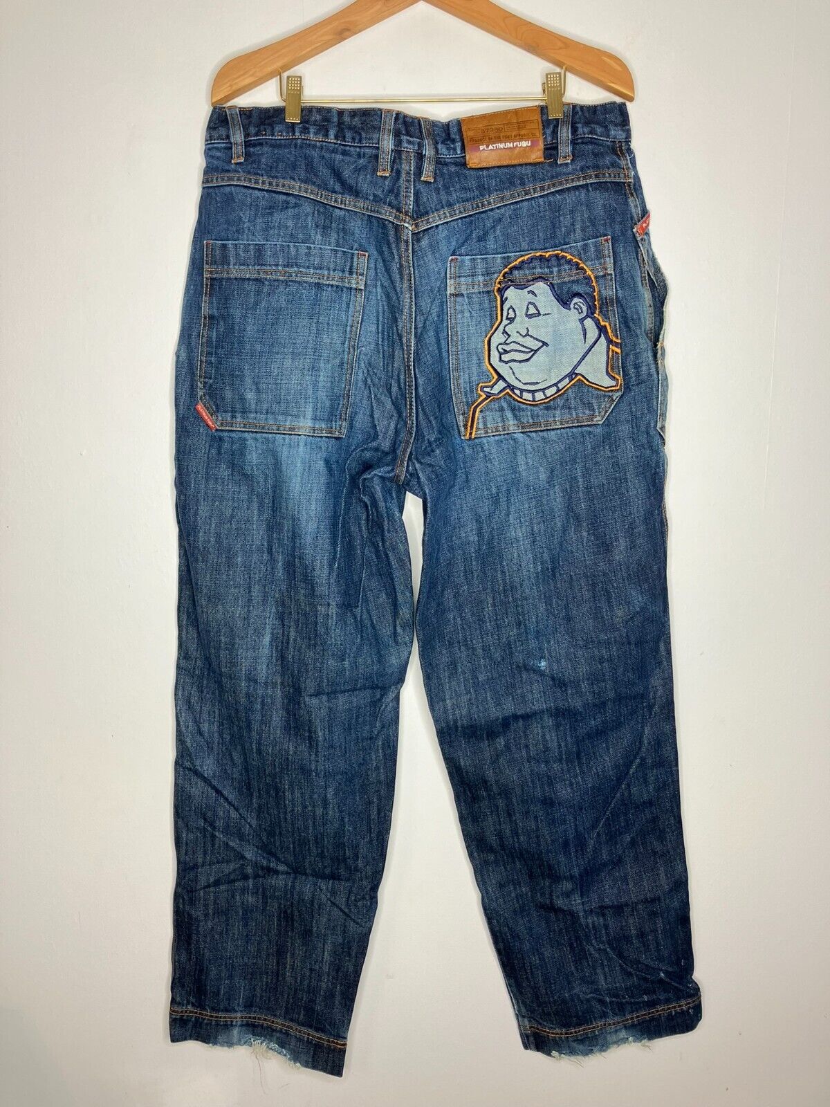 パンツ 00s platinum fubu Fat Albert buggy denim VTG Platinum FUBU Fat Albert Junkyard Gang Baggy Jeans