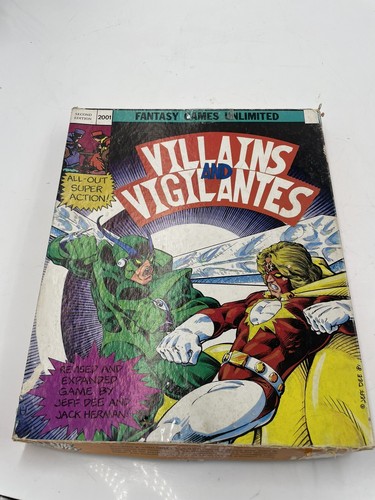 Vintage Villains and Vigilantes Box Set Role Playing Game 2nd Ed 2001 (1982)