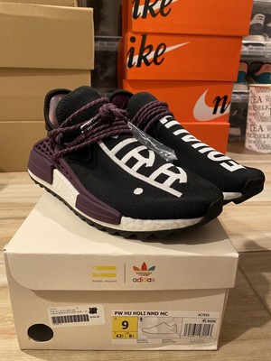 Size 9 adidas NMD Human Race x Pharrell Holi Festival Core Black