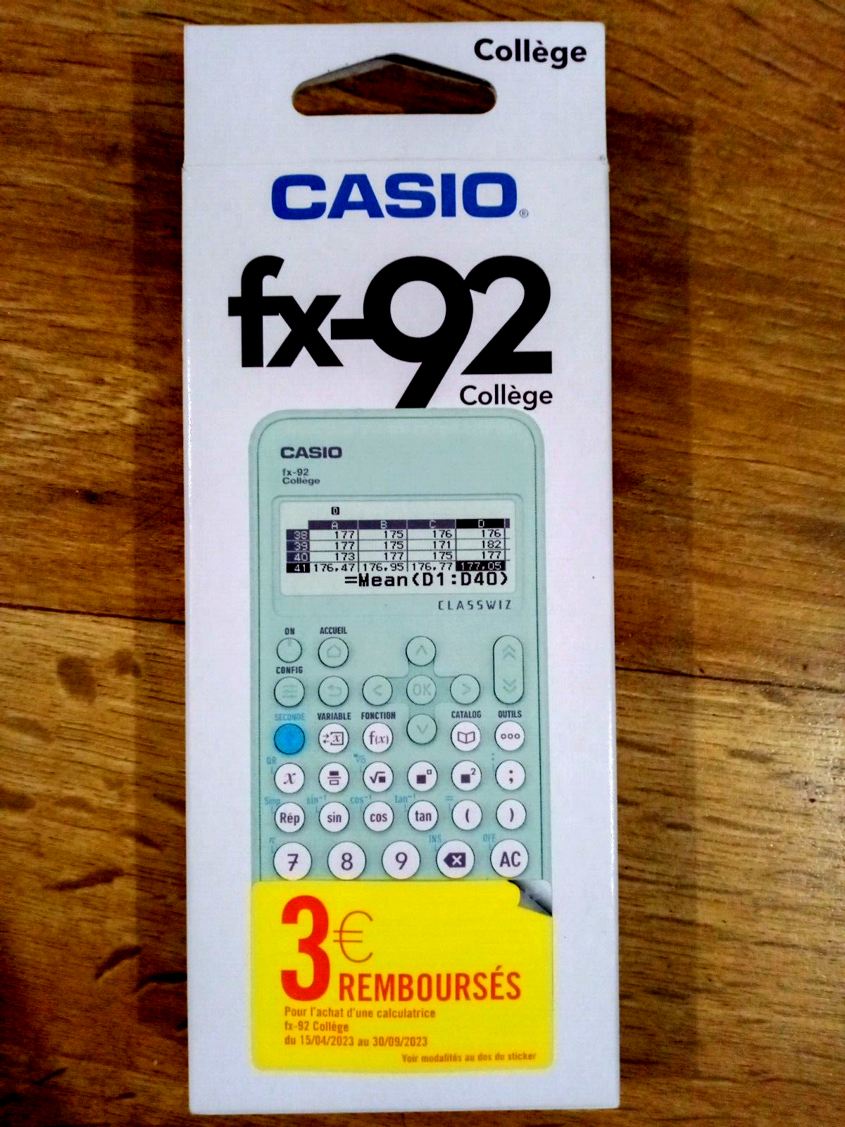 Calculatrice Scientifique Spéciale Collège Casio FX-92 Formules