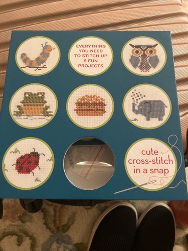 Miss Wooly&rsquo;s Mini Cross Stitch Kit Cute Cross Stitch in a 